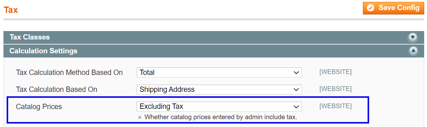 Calculation_settings._Excluding_Tax